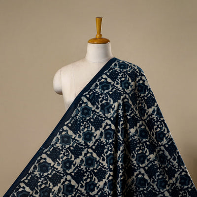 Natural dyed cotton indigo hand bagru dabu fabric 27