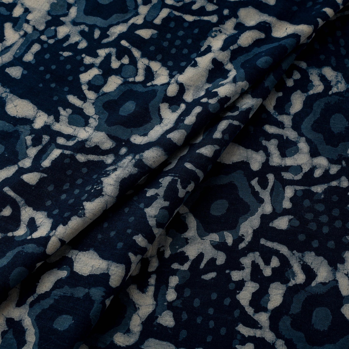 Natural dyed cotton indigo hand bagru dabu fabric 27