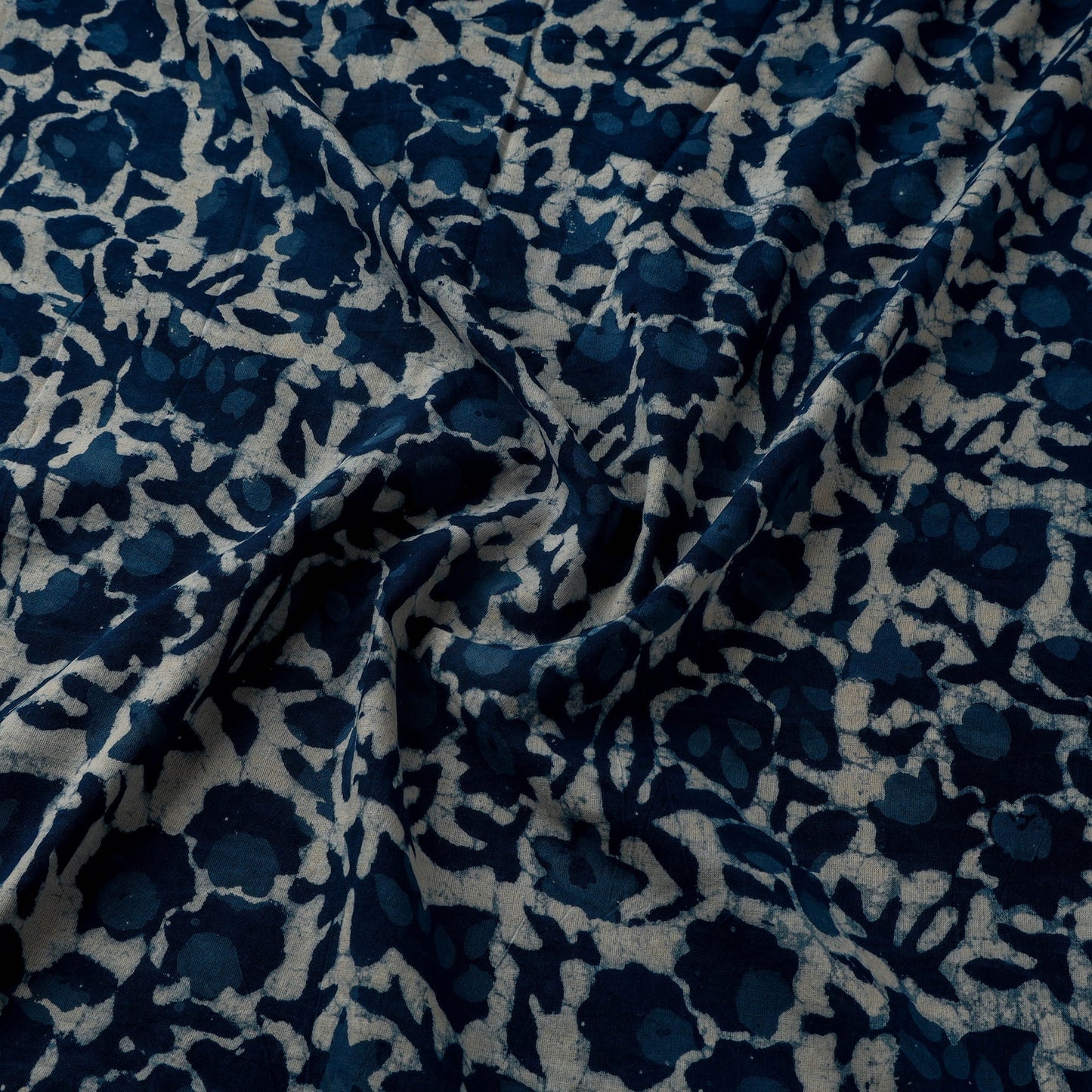 Natural dyed cotton indigo hand bagru dabu fabric 28
