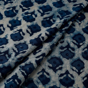 Natural dyed cotton indigo hand bagru dabu fabric 30