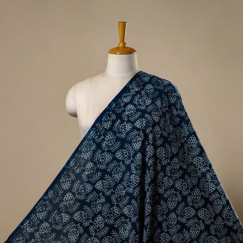 Natural dyed cotton indigo hand bagru dabu fabric 31