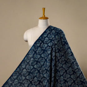 Natural dyed cotton indigo hand bagru dabu fabric 31