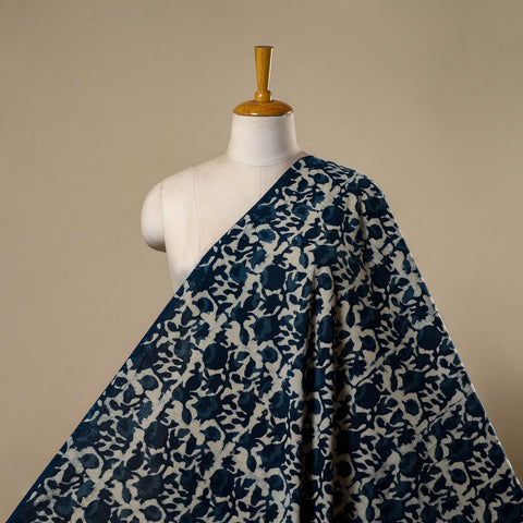 Natural dyed cotton indigo hand bagru dabu fabric 32