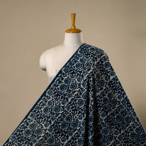 Natural dyed cotton indigo hand bagru dabu fabric 37