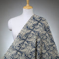  Blue Natural Dyed Block Print Cotton Kalamkari Fabric