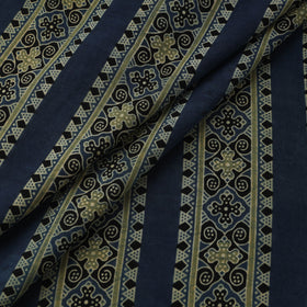 Natural dyed cotton kutch hand block ajrakh print fabric 07