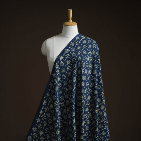 Natural dyed cotton kutch hand block ajrakh print fabric 11