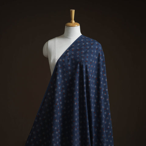 Natural dyed cotton kutch hand block ajrakh print fabric 14
