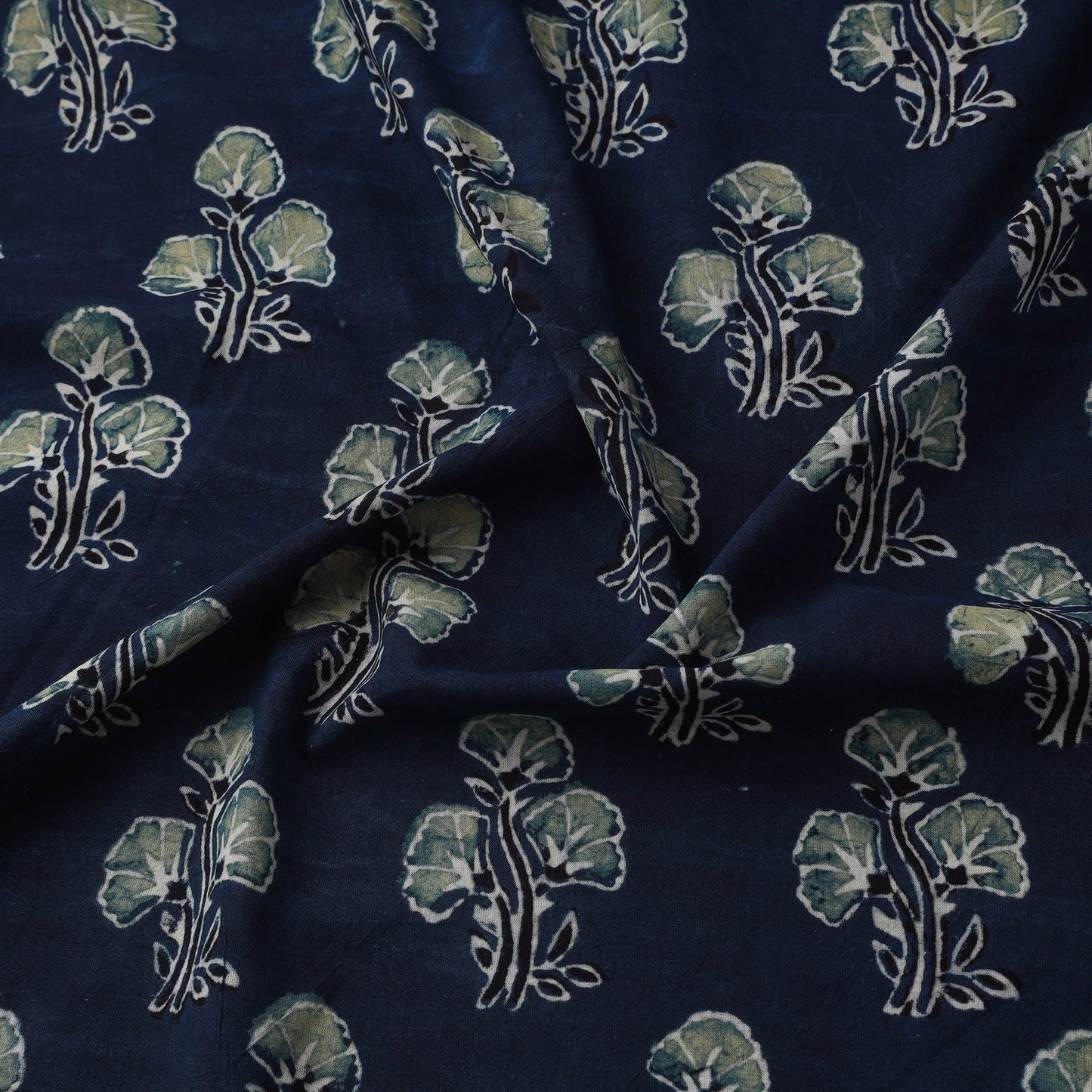 Natural dyed cotton kutch hand block ajrakh print fabric 19