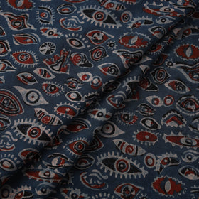Natural dyed cotton kutch hand block ajrakh print fabric 36
