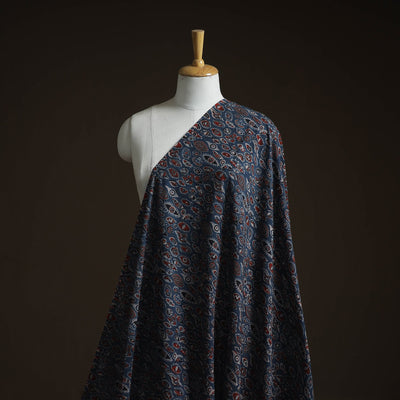 Natural dyed cotton kutch hand block ajrakh print fabric 36