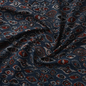 Natural dyed cotton kutch hand block ajrakh print fabric 36