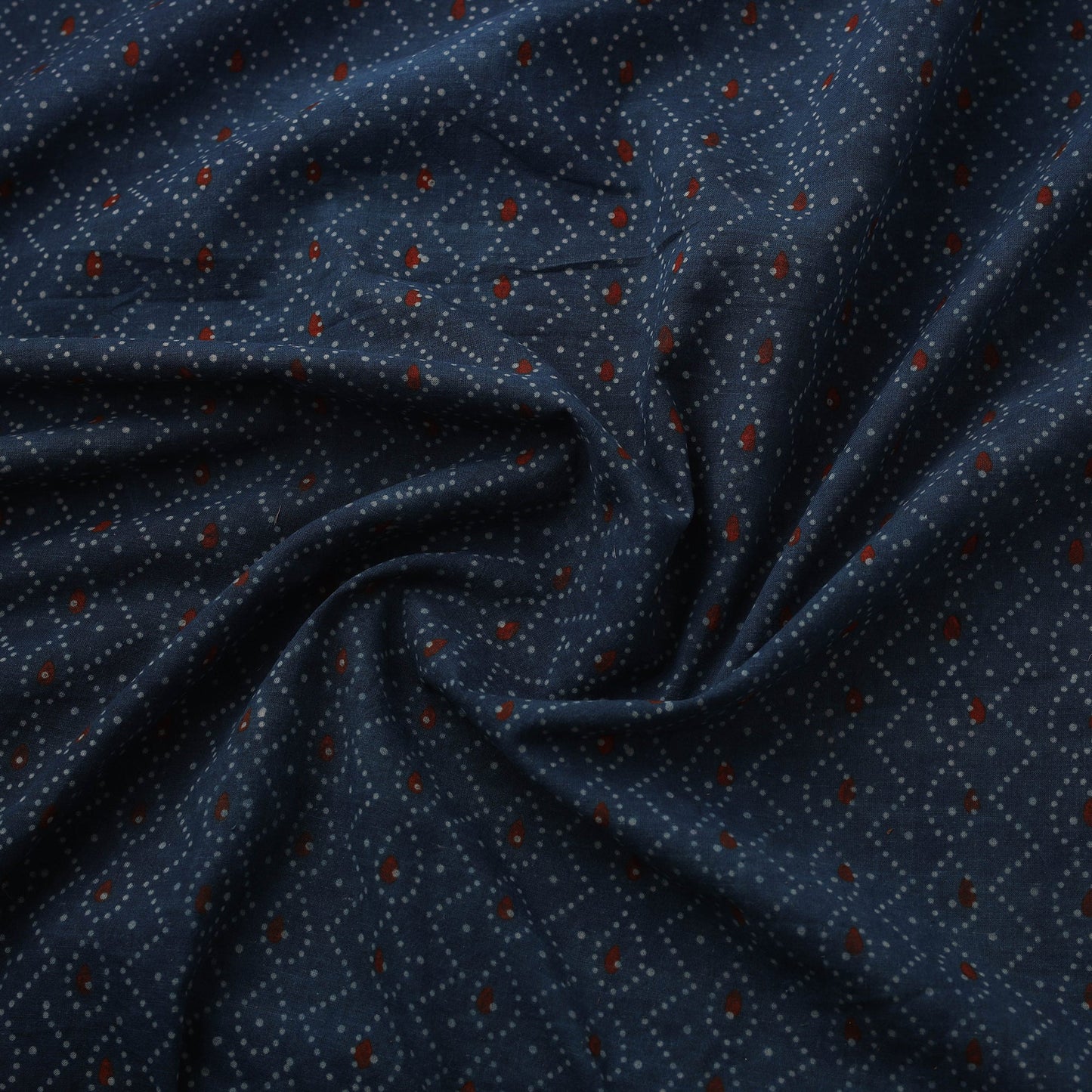 Natural dyed cotton kutch hand block ajrakh print fabric 45