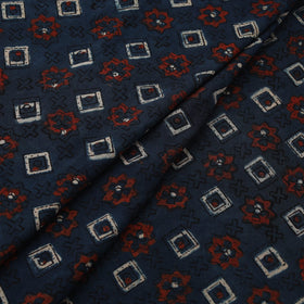 Natural dyed cotton kutch hand block ajrakh print fabric 53