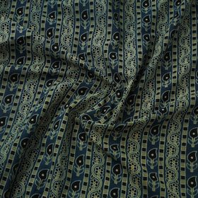 Natural dyed cotton kutch hand block ajrakh print fabric 56