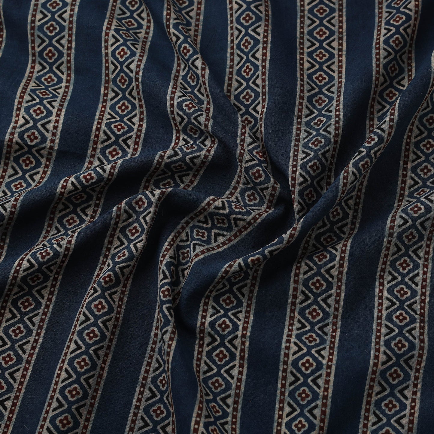 Natural dyed cotton kutch hand block ajrakh print fabric 65