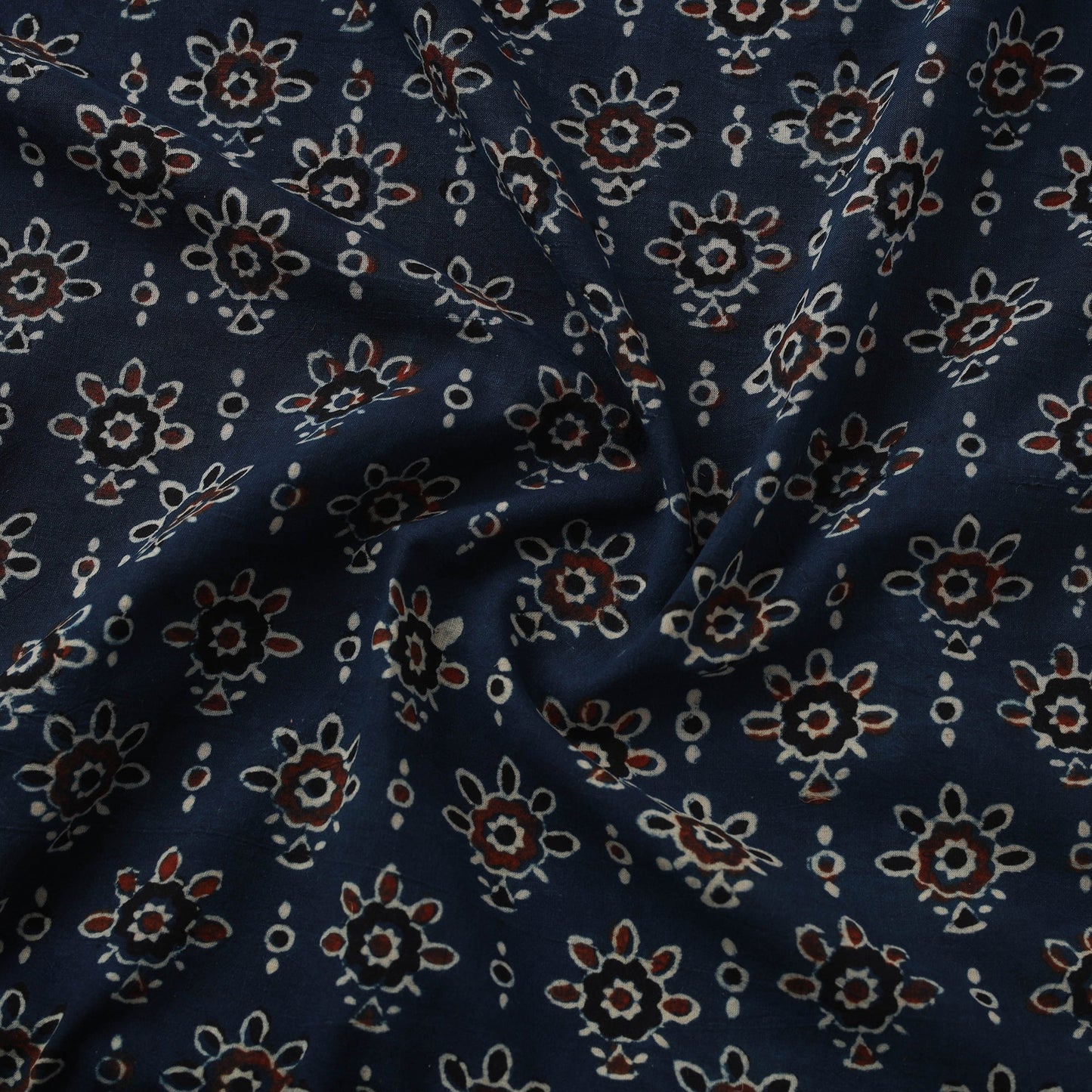 Natural dyed cotton kutch hand block ajrakh print fabric 66