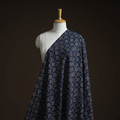 Natural dyed cotton kutch hand block ajrakh print fabric 66