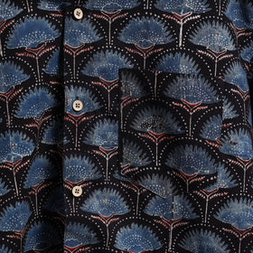 Blue - natural dyed cotton men full sleeve shirt 12