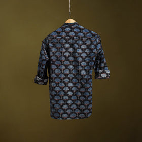 Blue - natural dyed cotton men full sleeve shirt 12