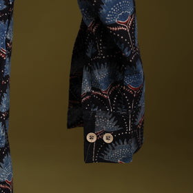 Blue - natural dyed cotton men full sleeve shirt 12