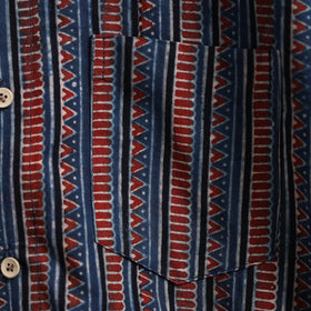 Blue - natural dyed cotton men full sleeve shirt 14