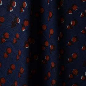 Blue - natural dyed cotton nandana fabric 04 - handcrafted