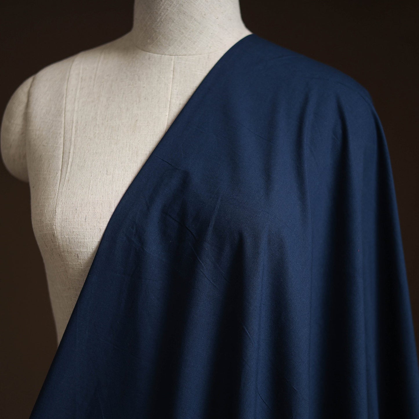 Natural dyed cotton plain fabric 04 - handcrafted