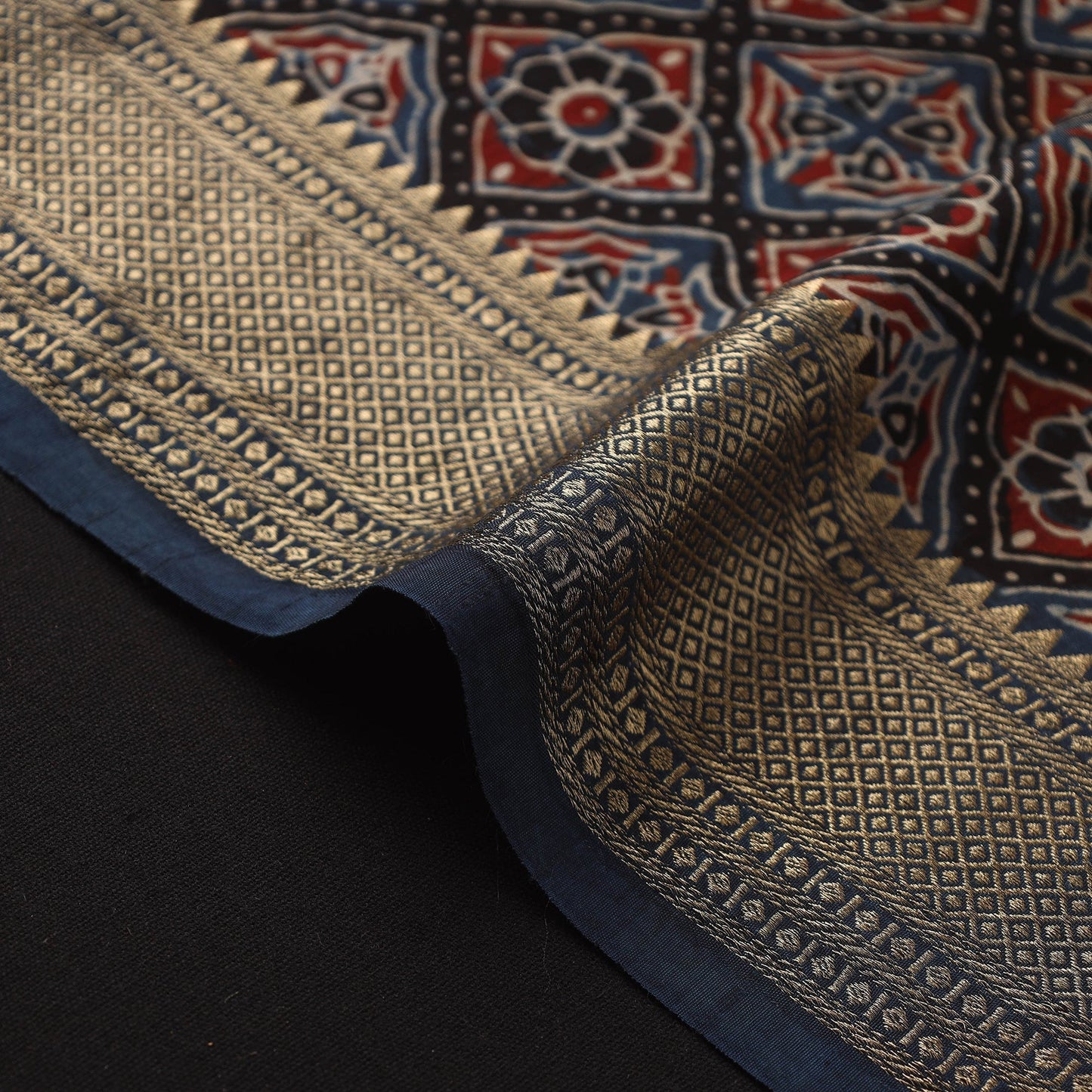 Natural dyed dola silk hand fabric 23 - handcrafted