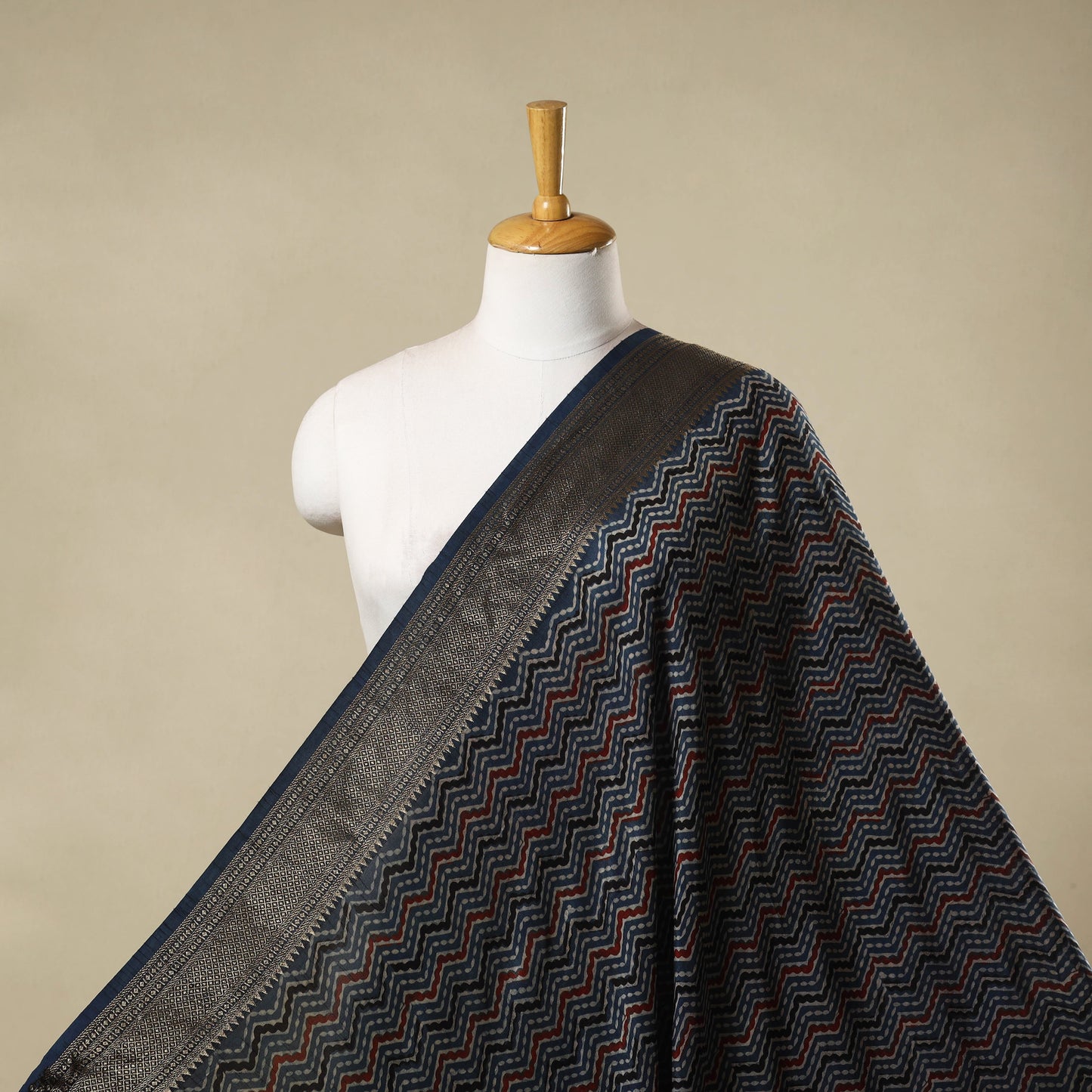 Natural dyed dola silk hand fabric 24 - handcrafted