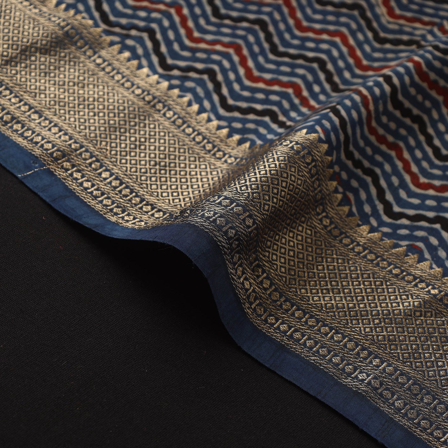 Natural dyed dola silk hand fabric 24 - handcrafted