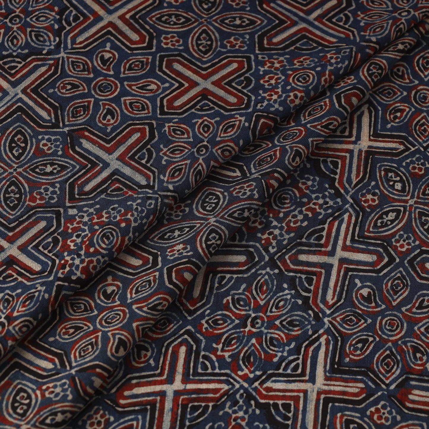 Natural dyed dola silk hand fabric 37 - handcrafted