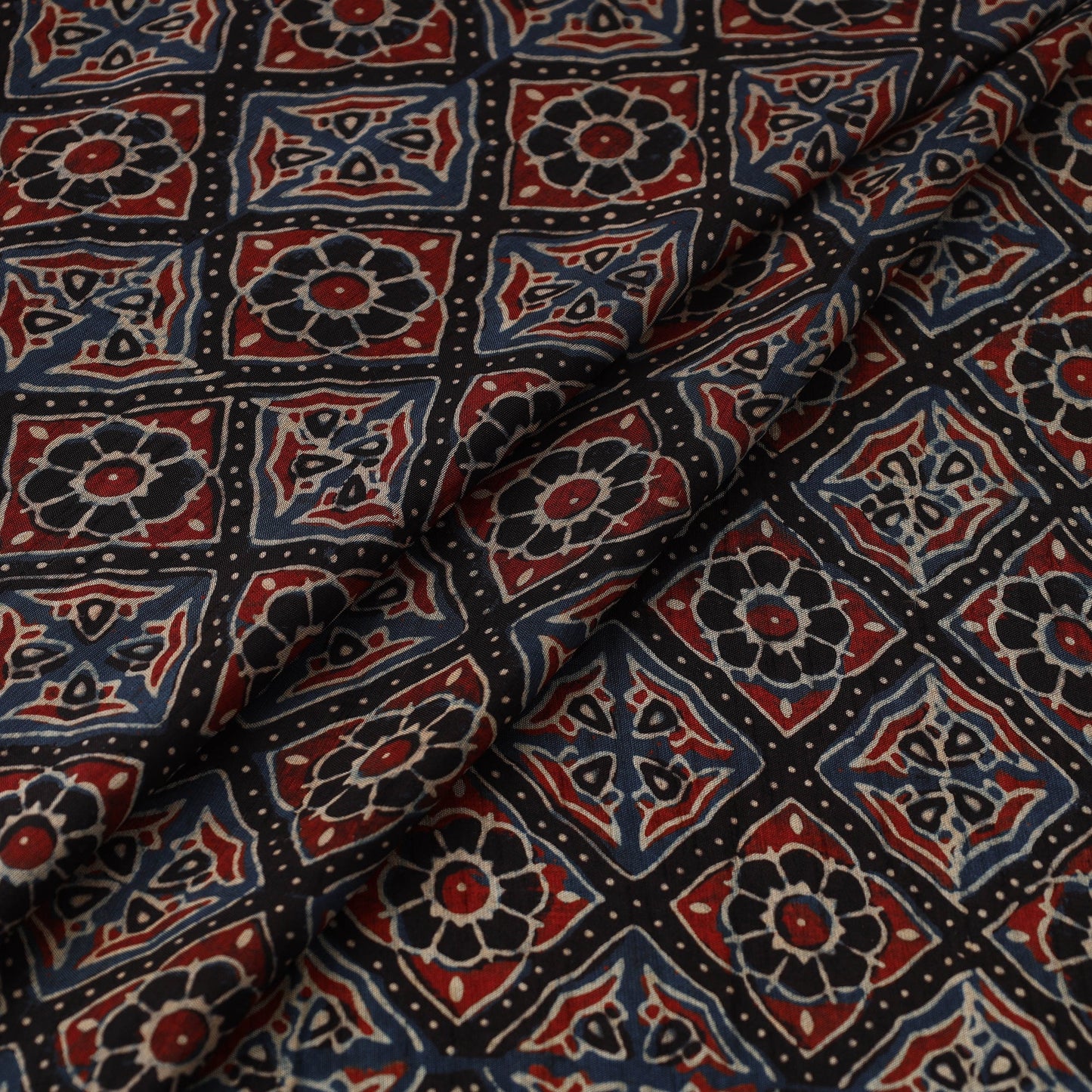 Natural dyed dola silk hand fabric 58 - handcrafted