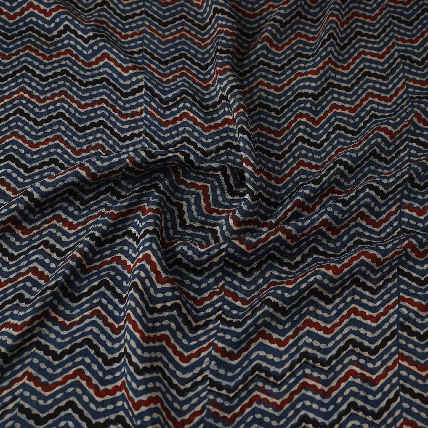 Natural dyed dola silk hand fabric 68 - handcrafted