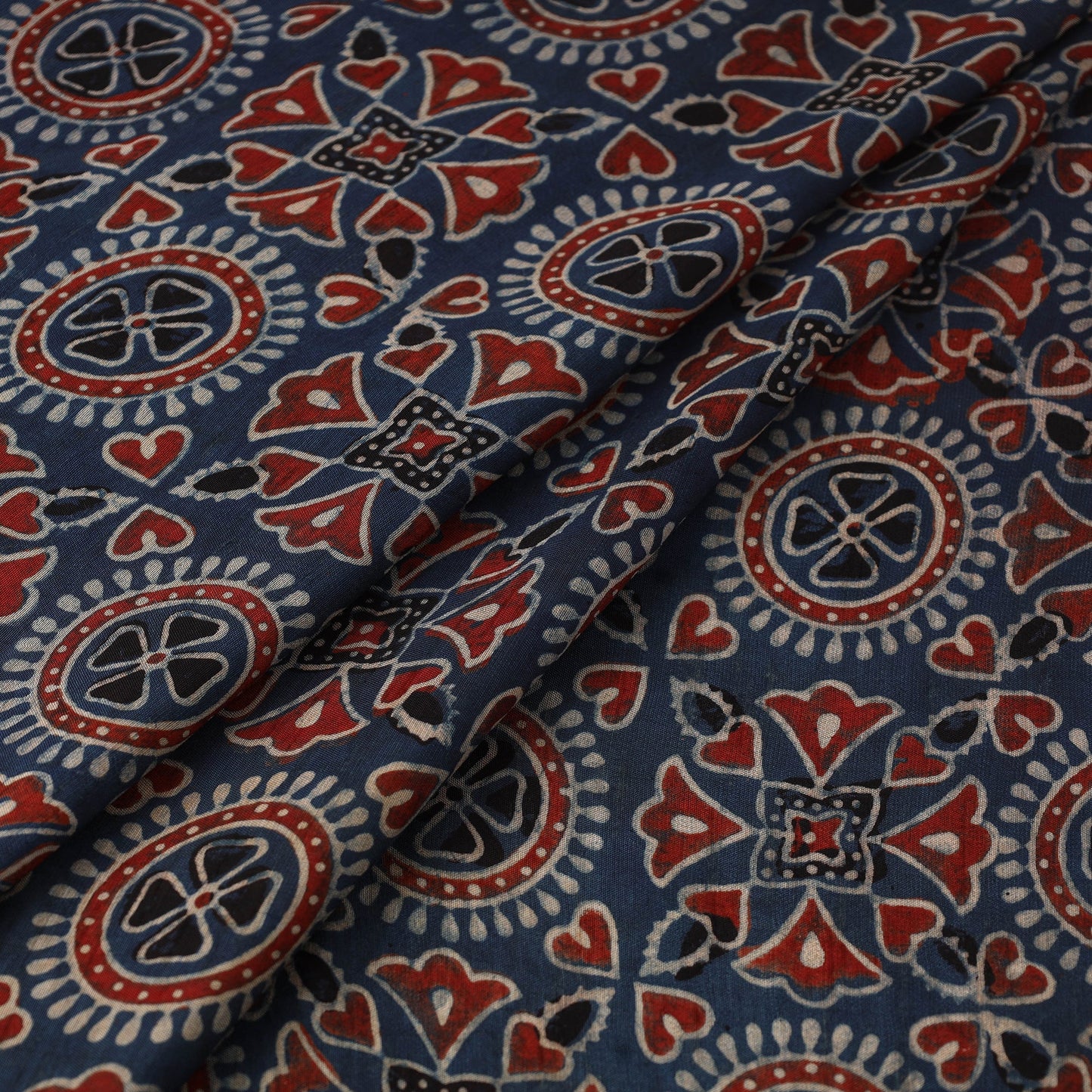 Natural dyed dola silk hand fabric 69 - handcrafted