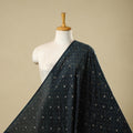 Natural dyed dola silk jacquard buti fabric 03 - handcrafted