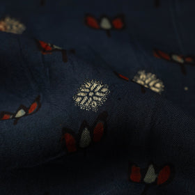 Natural dyed dola silk jacquard buti fabric 09 - handcrafted