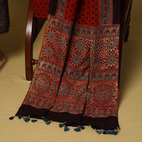 Blue - natural dyed hand 3pc unstitched dress material 07