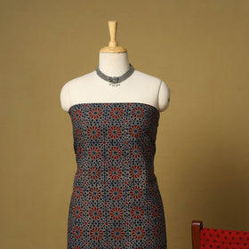 Blue - natural dyed hand 3pc unstitched dress material 07