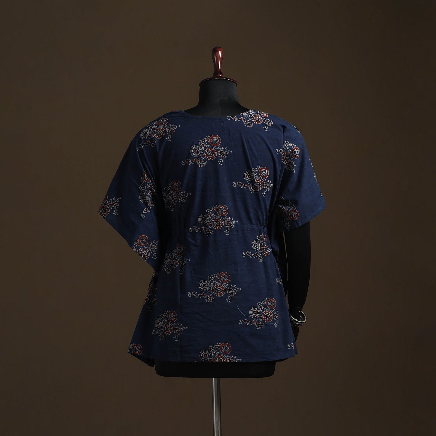 Natural dyed hand block ajrakh print patchwork cotton