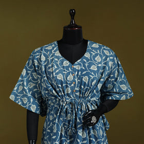 Natural dyed hand akola cotton short kaftan 46 - handcrafted