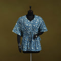 Natural dyed hand akola cotton short kaftan 46 - handcrafted