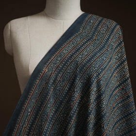 Natural dyed hand block cotton ajrakh print fabric 05