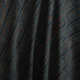 Natural dyed hand block cotton ajrakh print fabric 05