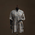 Natural dyed hand block kalamkari print cotton kaftan