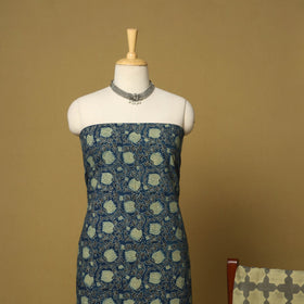 Blue - natural dyed hand 3pc unstitched dress material 16