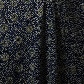 Blue - natural dyed hand cotton fabric 14 - handcrafted