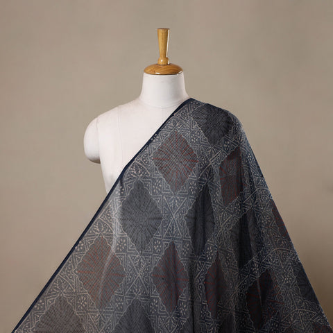 Natural dyed hand kota doria cotton fabric 06 - handcrafted