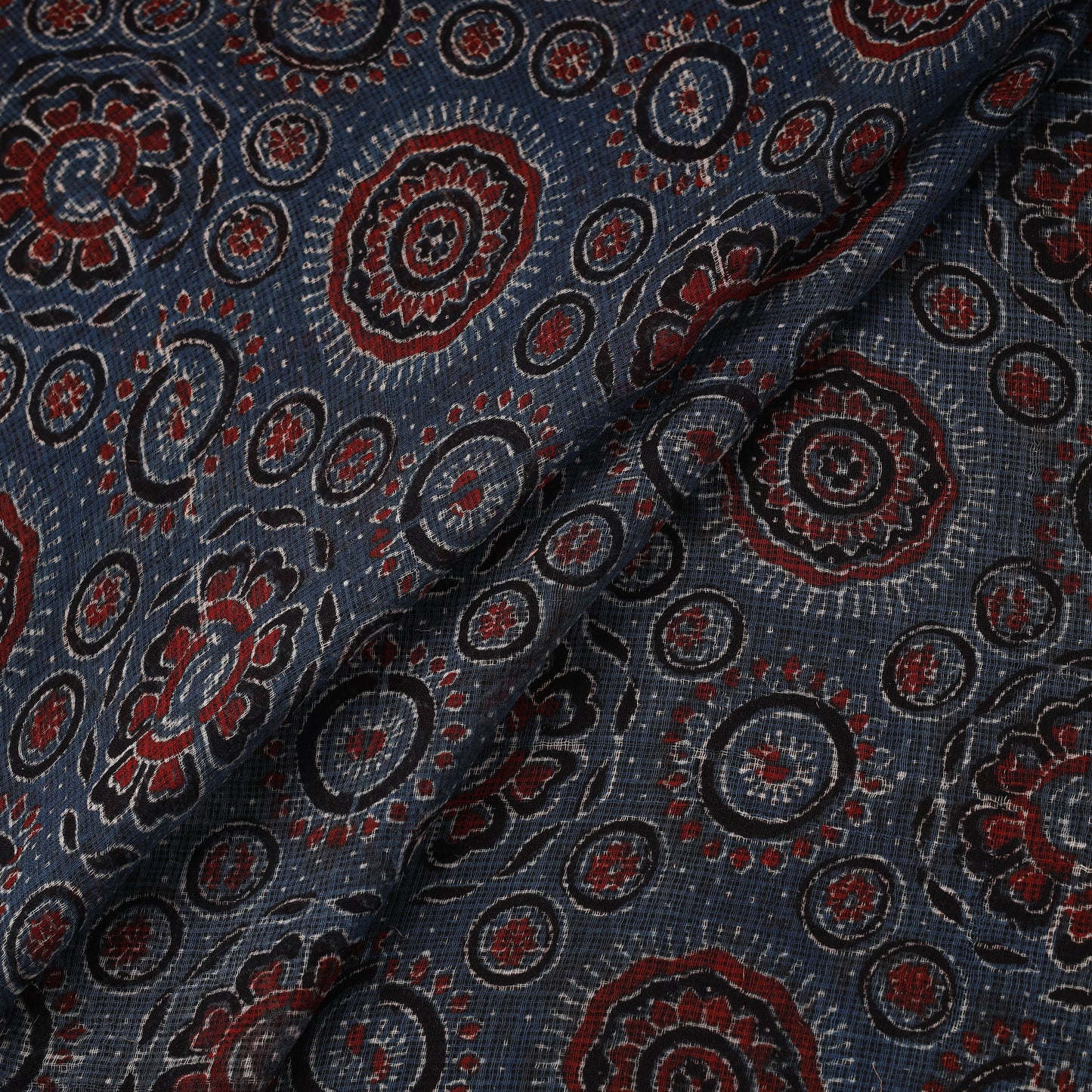 Natural dyed hand kota doria cotton fabric 20 - handcrafted
