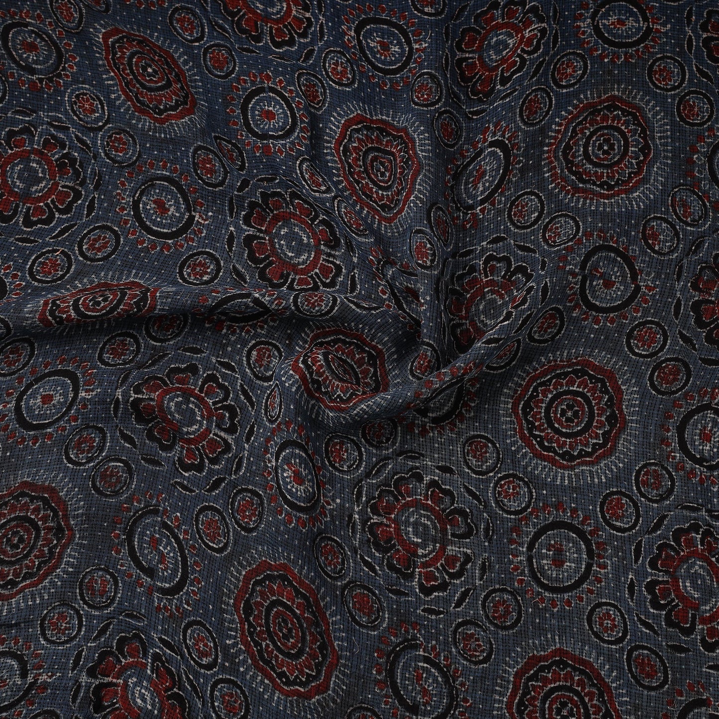 Natural dyed hand kota doria cotton fabric 20 - handcrafted